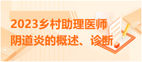 2023鄉(xiāng)村助理醫(yī)師陰道炎的概述、診斷